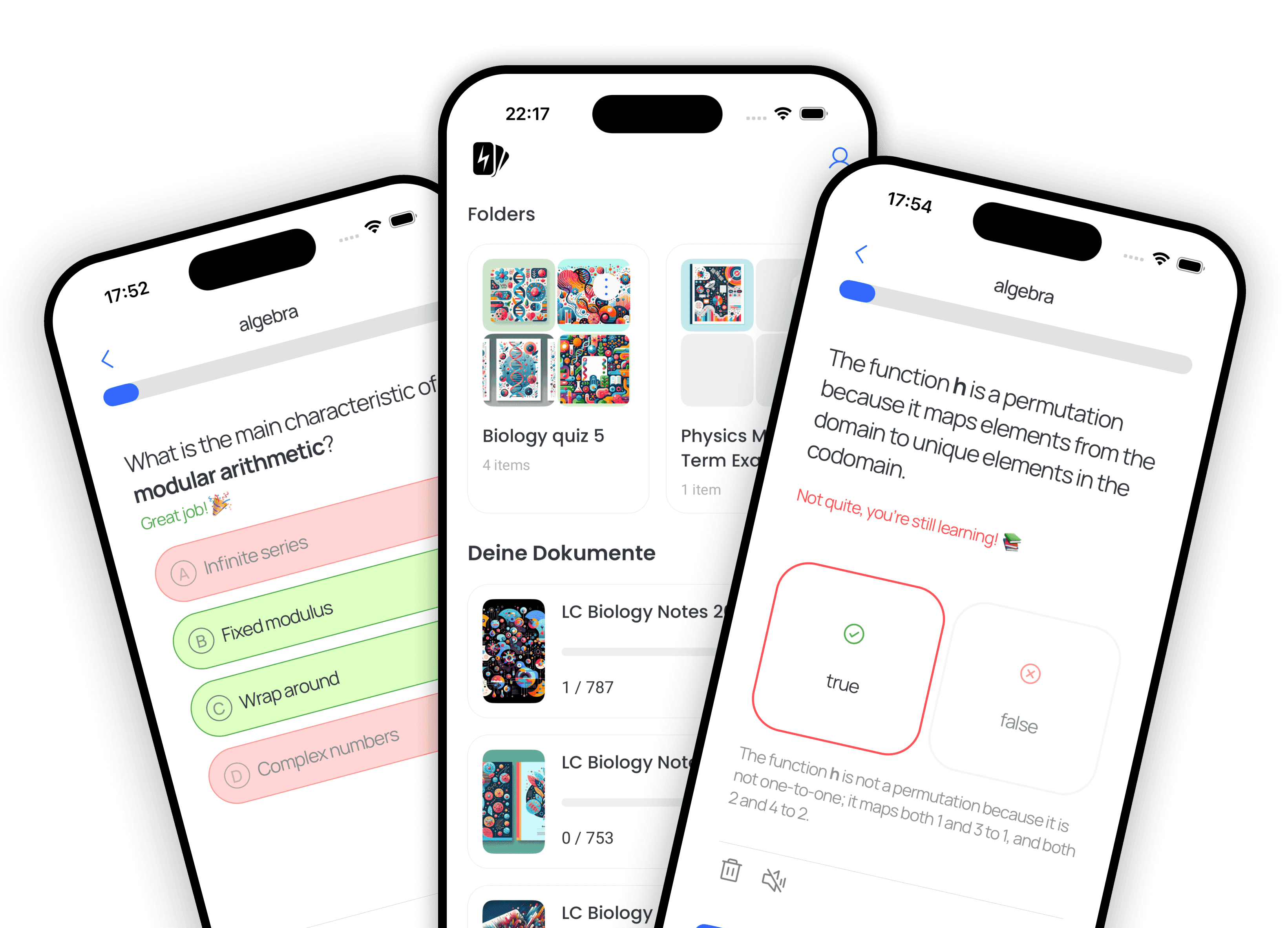 Studi AI shown on three iPhones